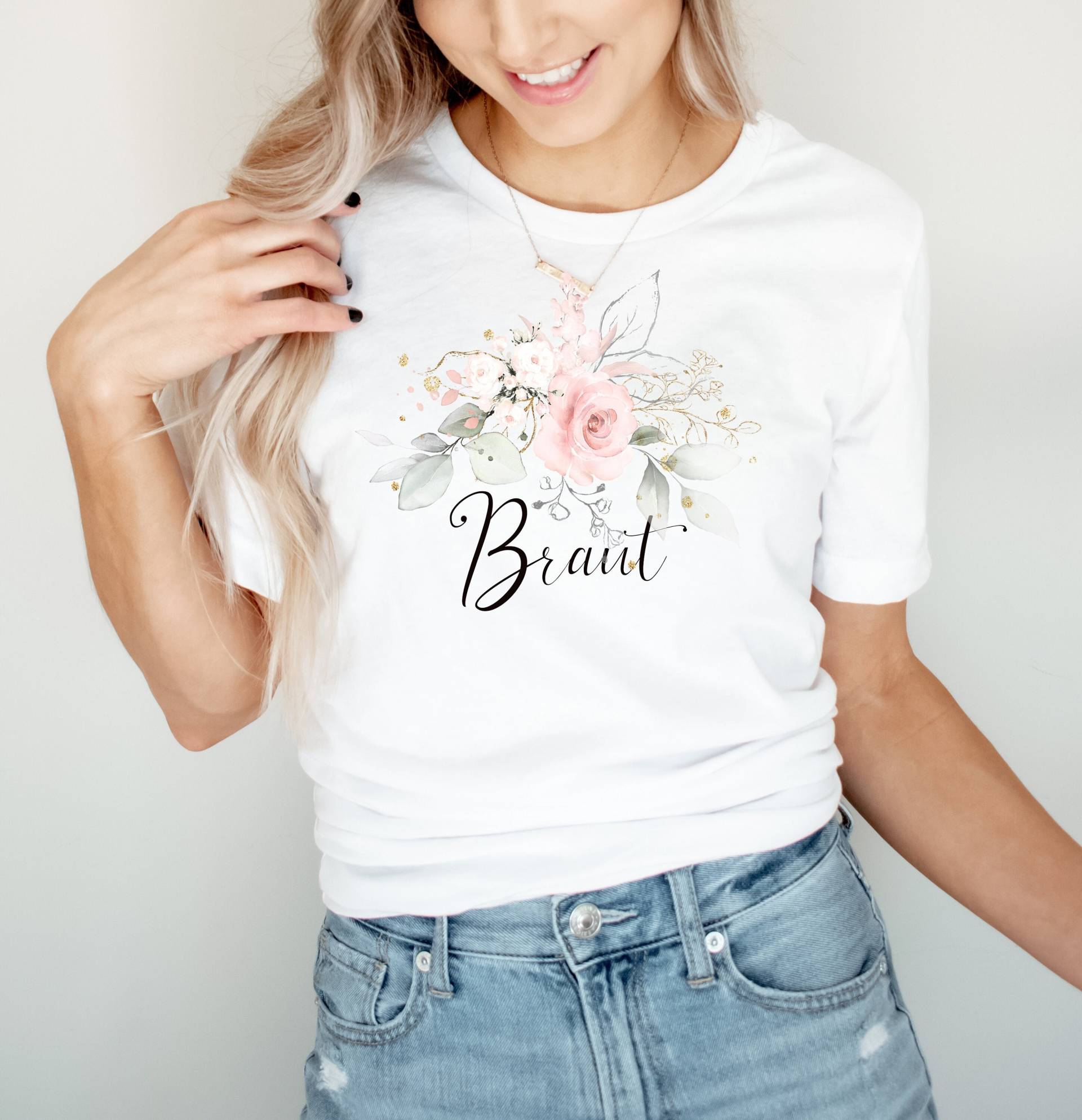 Junggesellinnenabschied Shirt Jga Braut Team/Eukalyptus Rose Geschenk Für Die Gold Kranz Junggesellinnenabschied Shirt Jga Braut Team/Eukalyptus Rose Geschenk Für Die Gold Kranz von SchatzGeschenke