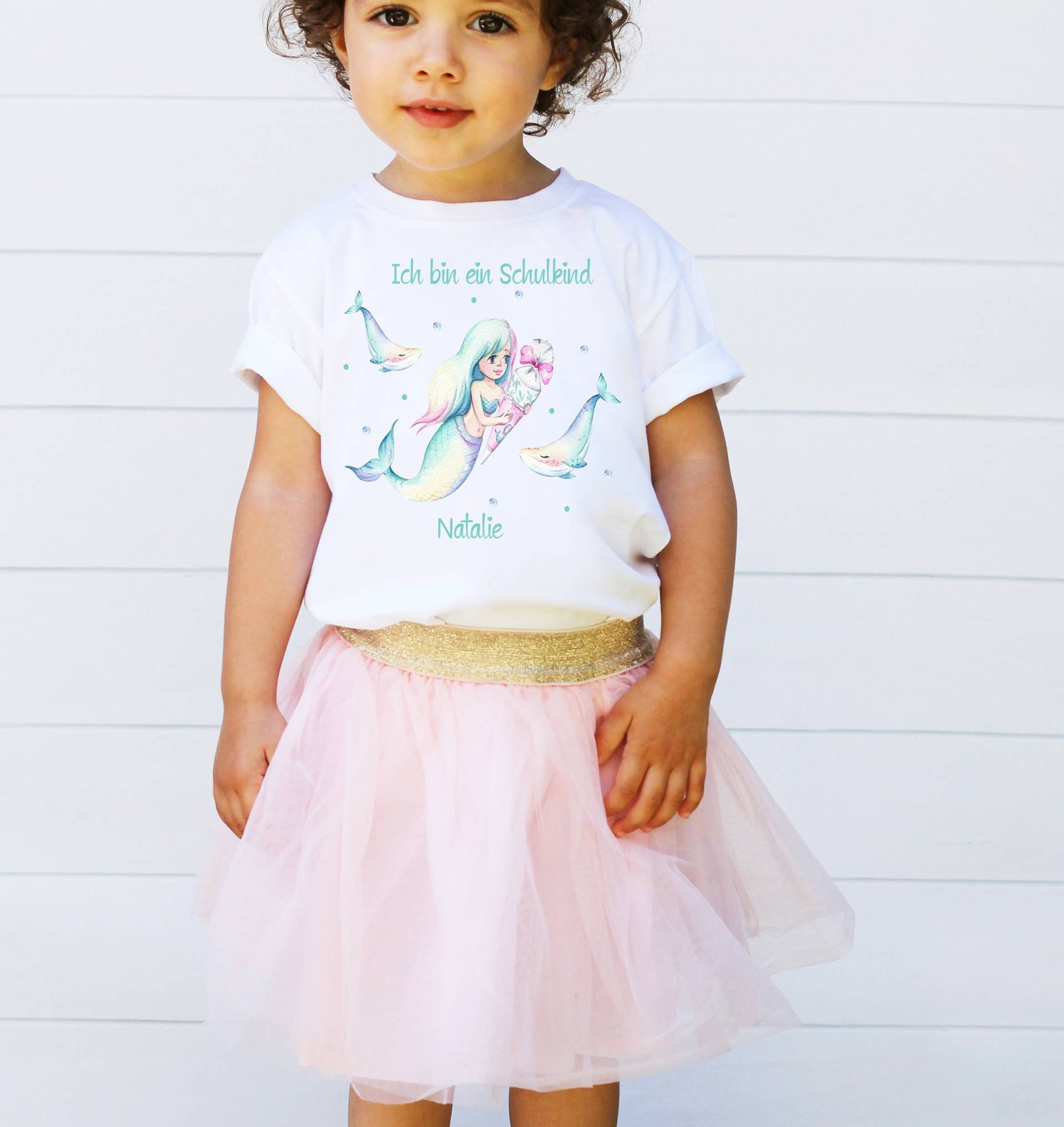 T-Shirt Schulkind 2023/ Meerjungfrau/ Zuckertüte/Erstklässler/ Geschenk Einschulung Mädchen/ von SchatzGeschenke