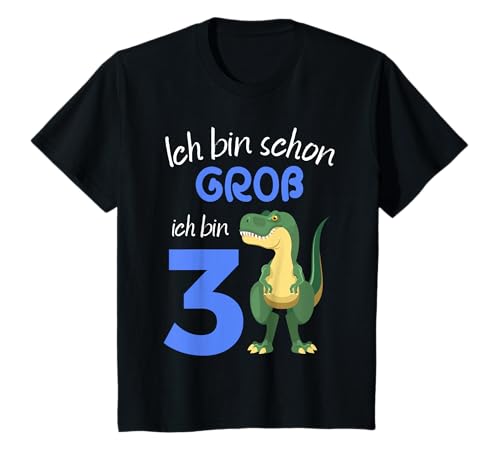 Dinosaurier, 3. Geburtstag, 3 Jahr, Dino, Kinder, Jungen T-Shirt von Schaue meine anderen Kinder Angebote an