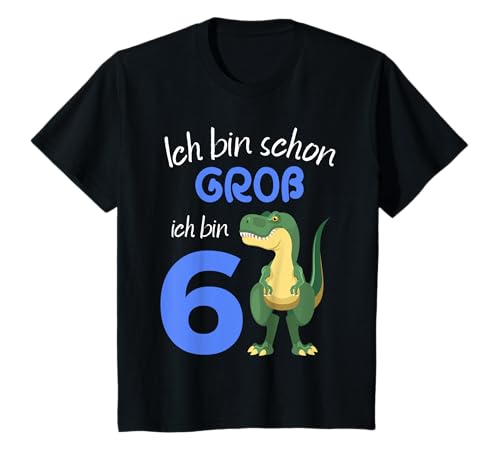 Kinder Dinosaurier, 6. Geburtstag, 6 Jahr, Dino, Kinder, Jungen T-Shirt von Schaue meine anderen Kinder Angebote an