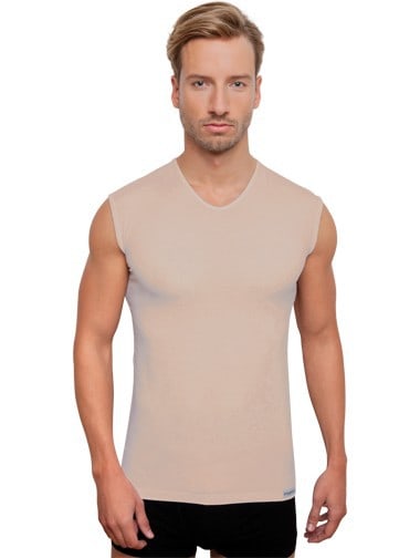 Schaufenberger Ärmelloses Unterhemd-Hautfarbe V-Ausschnitt - XXL von Schaufenberger