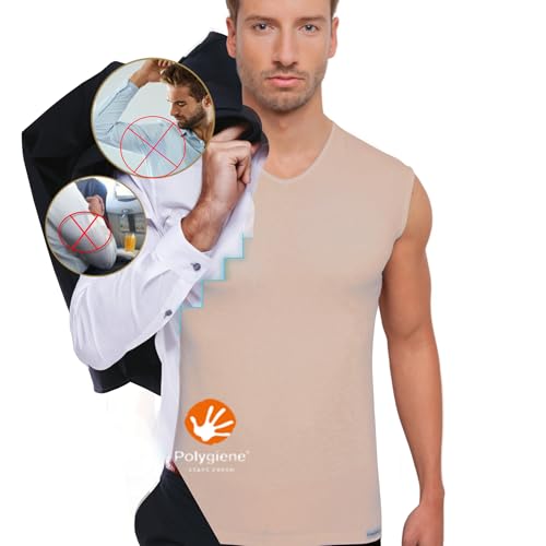 Schaufenberger ANTIBAKTERIELL Top UNSICHTBAR Unterhemd ohne Arm - geruchsneutral, Nude, Größe S von Schaufenberger