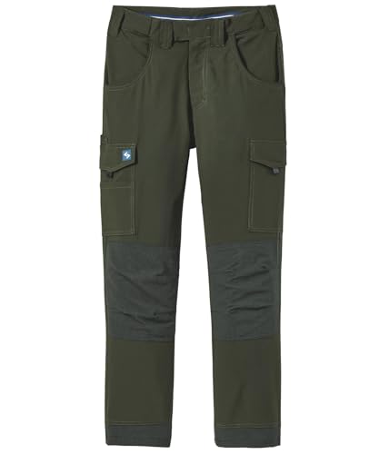 Scheibler Arbeitshosen Männer mit Flex-Bund, Softshellhose Herren mit multifunktionalen Taschen, Work-Pants Men mit ergonomisch geformter Kniepartie, Arbeitshose Herren Oliv von Scheibler