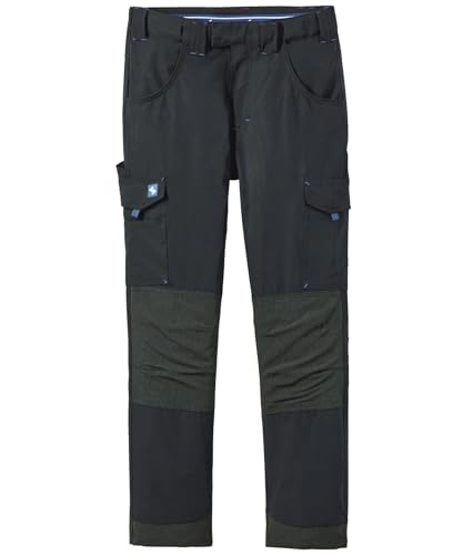 Scheibler Arbeitshosen Männer mit Flex-Bund, Softshellhose Herren mit multifunktionalen Taschen, Work-Pants Men mit ergonomisch geformter Kniepartie, Arbeitshose Herren schwarz von Scheibler