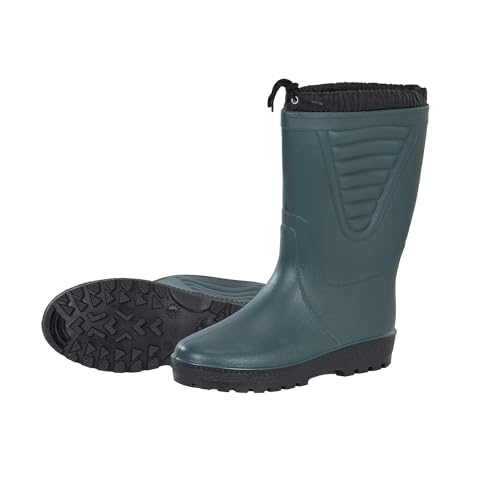 Scheibler Inuvik warm gefütterte Gummistiefel Herren Halbhoch - Arbeits-Stiefel Herren wasserdicht - Wintergummistiefel mit rutschfester Sohle - Regenstiefel aus PVC - Thermostiefel - oliv von Scheibler