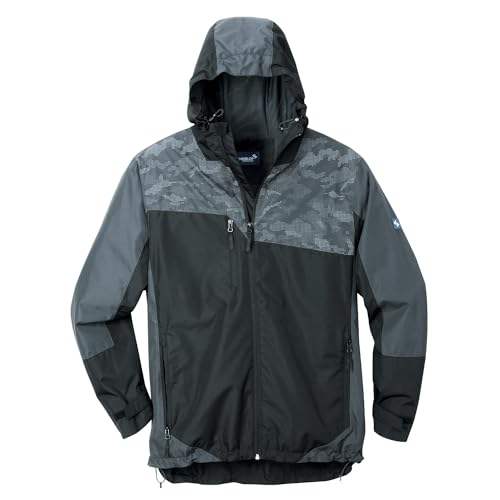 Scheibler Regenjacke Herren wasserdicht atmungsaktiv mit Kapuze - Arbeitsjacke Herren reflektierend - Windbreaker Herren mit viele Taschen - Waterproof Jacket Men - Schwarz/Grau Scheibler Regenjacke Herren wasserdicht atmungsaktiv mit Kapuze - Arbeitsjacke Herren reflektierend - Windbreaker Herren mit viele Taschen - Waterproof Jacket Men - Schwarz/Grau von Scheibler