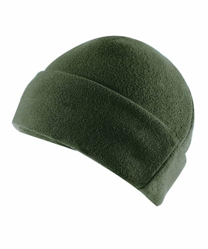 Scheibler Winter-Mütze Herren - Fleece-Mütze Herren mit Wärmeisolation - Beanie Herren mit Krempe - Arbeitsmütze maschinenwaschbar - Olivgrün von Scheibler