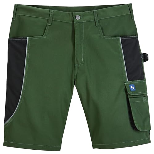 Scheibler Workwear – Active Shorts Herren – Arbeitshose kurz für die Arbeit – Arbeitsshorts für den Sommer – Cargo Shorts mit viel Stauraum – verfügbar in den Größen S-XXL (Oliv/Schwarz) von Scheibler