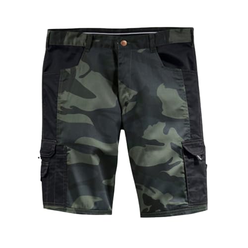 Scheibler Workwear – Shorts Gary Herren – Arbeitshose kurz für die Arbeit – Arbeitsshorts für den Sommer – Cargo Shorts mit viel Stauraum – verfügbar in den Größen S-XXL (Oliv-Camouflage) von Scheibler