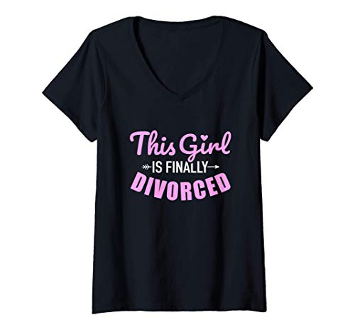 Damen Scheidung Frau geschieden T-Shirt mit V-Ausschnitt Damen Scheidung Frau geschieden T-Shirt mit V-Ausschnitt von Scheidung Geschenke