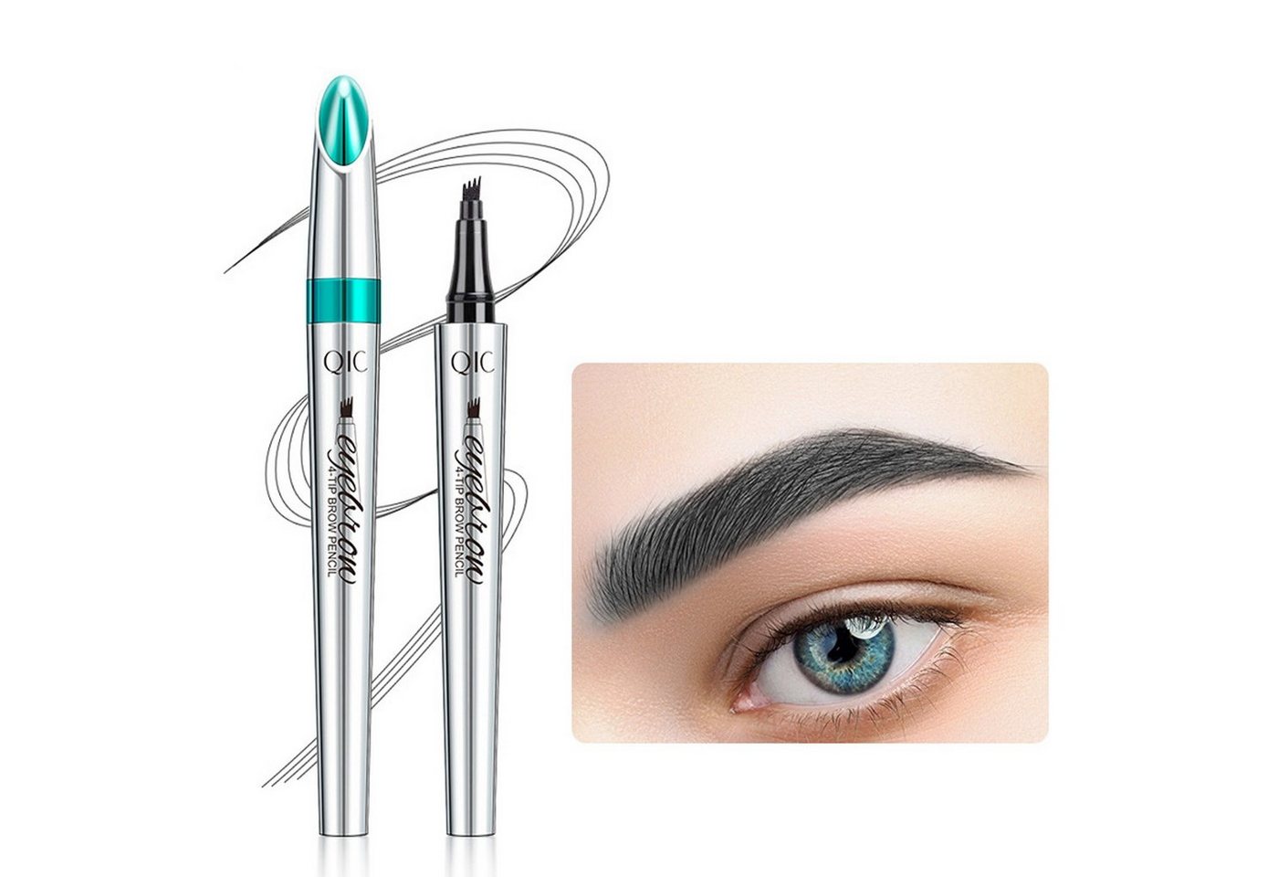 Scheiffy Augenbrauen-Stift Wasserdichter flüssiger Augenbrauenstift, schaffen natürliche Augenbrauenform von Scheiffy