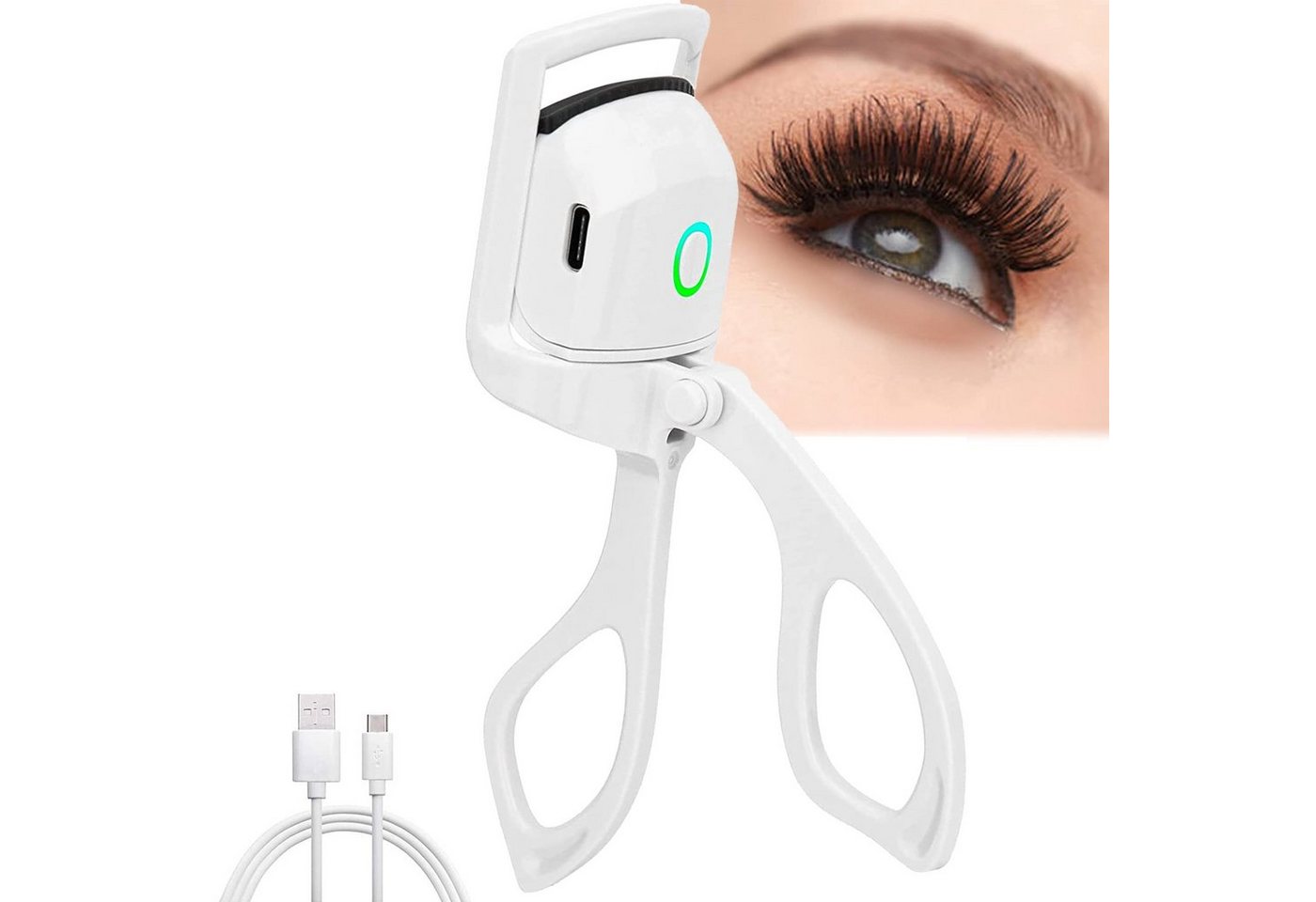 Scheiffy Wimpernzange Elektrische Wimpernzange, beheizte Wimpernzange, Wimpernzange, lange Wimpern, natürliche Wimpernzange für Frauen von Scheiffy