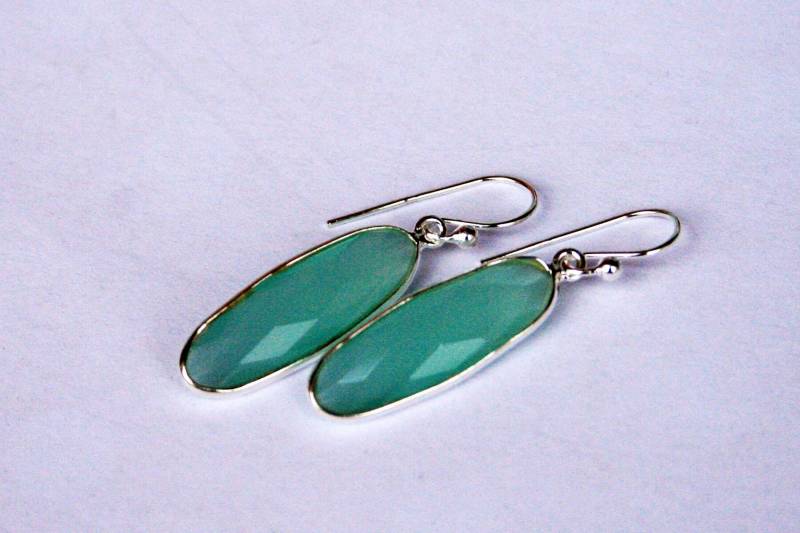 Silberohrring Elfenzauber Chalcedon von ScheinerSchmuck