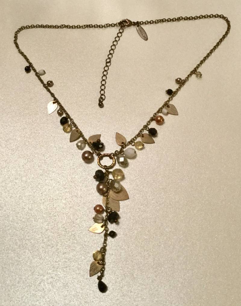 Blätter Und Perlen Halskette Blätter Und Perlen Halskette von SchellerHouse