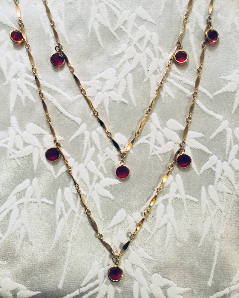 Rote Juwelen Halskette Rote Juwelen Halskette von SchellerHouse