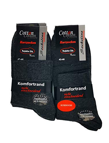 Kurzschaftsocken ohne Gummi und ohne Naht venenfreundlich 6 Paar Herren 95% Baumwolle Socken kurzer Schaft Grau 43-46 Kurz Socken Kurzschaftsocken ohne Gummi und ohne Naht venenfreundlich 6 Paar Herren 95% Baumwolle Socken kurzer Schaft Grau 43-46 Kurz Socken von Schenk