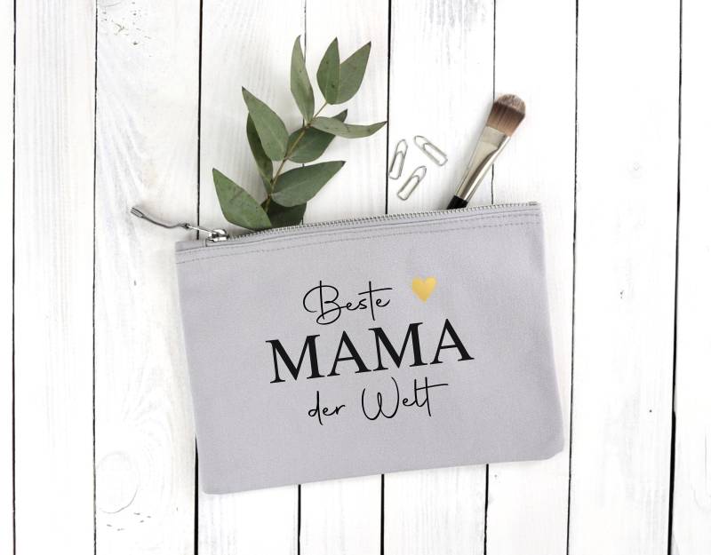 Geschenk Muttertag Geburtstag Kosmetiktasche Beste Mama Der Welt von SchenkenDeLuxe
