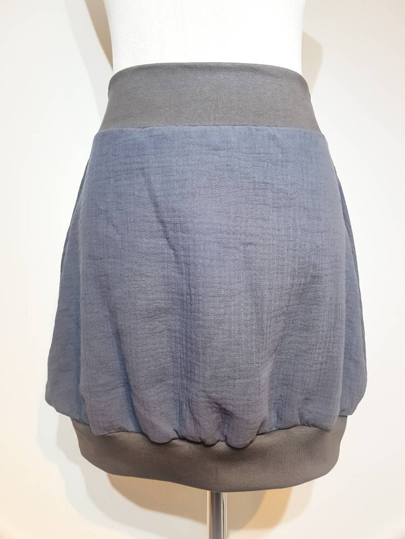 Ballonrock, Größe 34 - 58 Und Nach Maß, Aus Musselin in Grau Uni von SchenkenoderBehalten