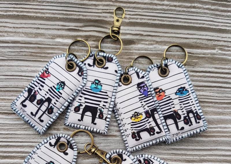 Patches By Alex - Schlüsselanhänger Panzerknacker/sträflinge Ca. 8, 4 X 4, 5 cm von Scherenschwester