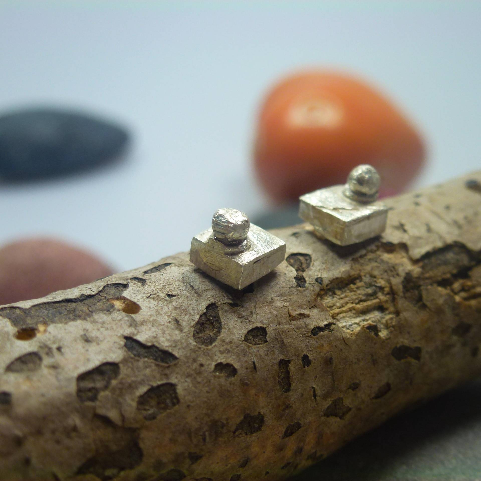Echte Unikate , Silber Ohrstecker Aus Fairtrade Material, Handgefertigt, Eine Sehr Schöne Geschenkidee Echte Unikate , Silber Ohrstecker Aus Fairtrade Material, Handgefertigt, Eine Sehr Schöne Geschenkidee von ScherkSchmuck