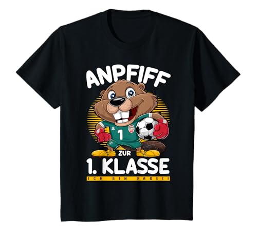 Kinder Anpfiff zur 1. Klasse | Einschulung Fußball Schulkind 2025 T-Shirt Kinder Anpfiff zur 1. Klasse | Einschulung Fußball Schulkind 2025 T-Shirt von ScherzFabrik