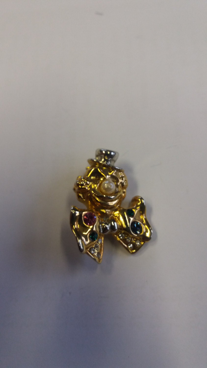 Jahrgang Clown Brosche - Gruselige Zirkus Goth Ungewöhnliche Schicke Retro-Kitsch von SchickSchmuckStore