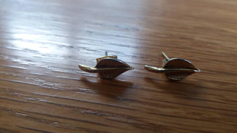 Jahrgang Goldtone Blatt Ohrringe - Herbst Kitsch Chic Boho Kleiderschrank von SchickSchmuckStore