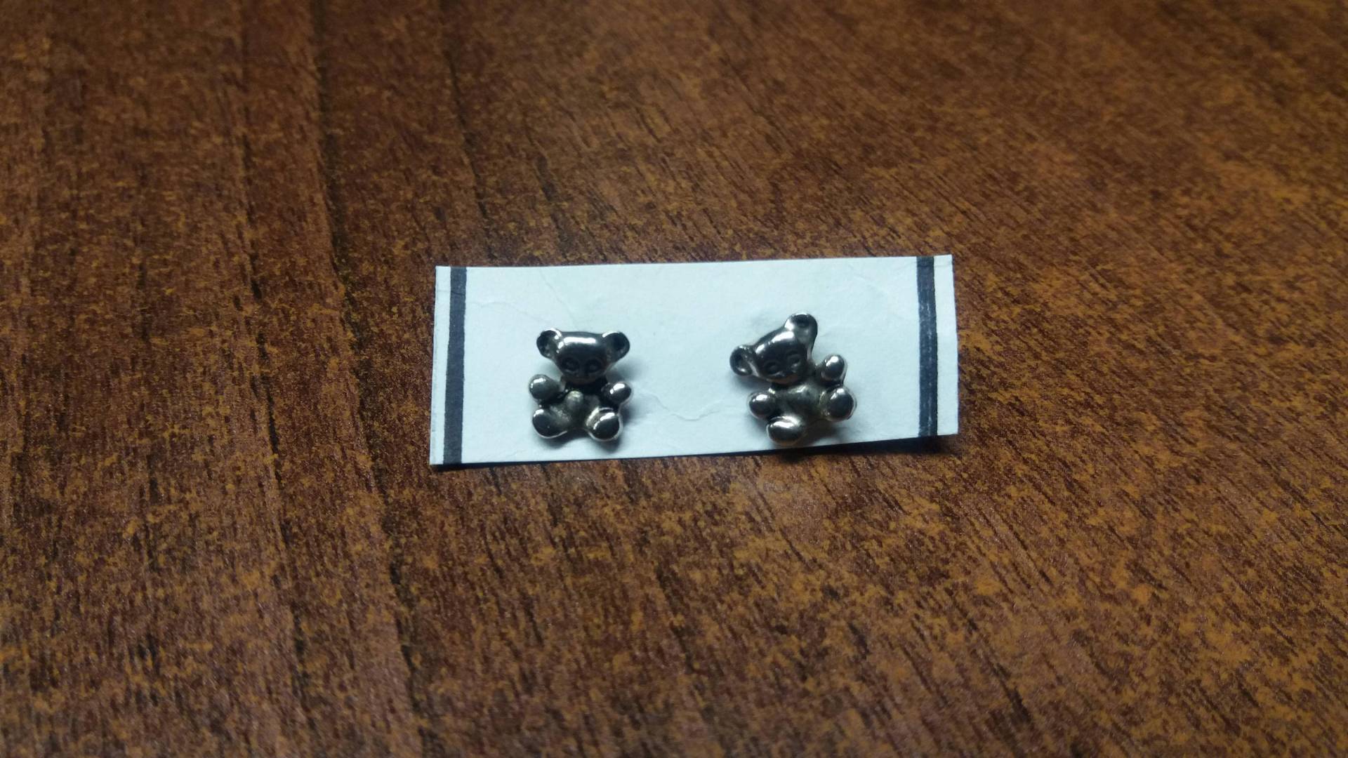 Jahrgang Silvertone Teddy Bär Ohrringe - Kitsch Schicke Boho Weihnachten Wichteln von SchickSchmuckStore