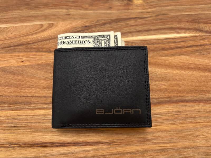 Personalisierte Geldbörse Brieftasche Echtleder Herren Geschenk Mit Rfid Schutz von SchieresDesign