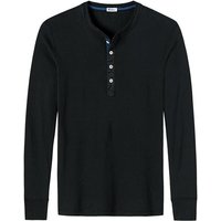 Schiesser Revival Herren Longsleeve schwarz Baumwolle von Schiesser Revival