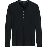 Schiesser Revival Herren Longsleeve schwarz Baumwolle von Schiesser Revival