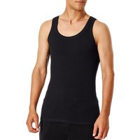 Schiesser Revival Herren Tank Top schwarz Baumwolle unifarben von Schiesser Revival