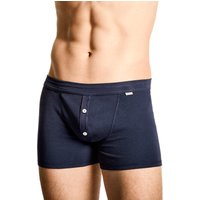 Schiesser Revival Herren Trunk blau Baumwolle unifarben von Schiesser Revival