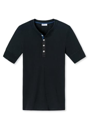 Schiesser Revival Karl-Heinz Button Shirt schwarz 8 von Schiesser Revival