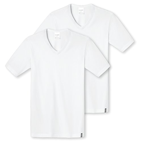 2er Pack - Schiesser 95/5 T-Shirt kurzarm V-Ausschnitt - Herren Unterhemd - Baumwolle - Weiß Grau Schwarz - 205429, 2 X Weiß, 7 2er Pack - Schiesser 95/5 T-Shirt kurzarm V-Ausschnitt - Herren Unterhemd - Baumwolle - Weiß Grau Schwarz - 205429, 2 X Weiß, 7 von Schiesser