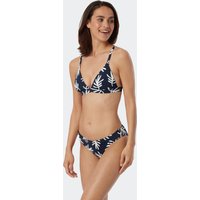 Bikini Triangel-Top herausnehmbare Cups variable Träger Korallen dunkelblau-gemustert - Mix & Match Coral Life S von Schiesser