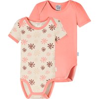 Bodys kurzarm 2er-Pack Feinripp Sonnen mehrfarbig - Natural Love 92 von Schiesser