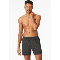 Boxershorts 2er-Pack Jersey uni / schwarz gemustert - Boxershorts Multipacks 8 von Schiesser