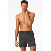 Boxershorts 2er-Pack Jersey uni / schwarz gemustert - Boxershorts Multipacks 9 von Schiesser