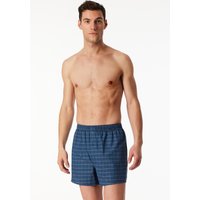 Boxershorts 2er-Pack Webware Karo blau - Boxershorts Multipack 6 von Schiesser