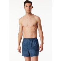 Boxershorts 2er-Pack Webware Karo blau - Boxershorts Multipack 8 von Schiesser