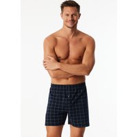Boxershorts Feininterlock kariert nachtblau- Fine Interlock 8 von Schiesser