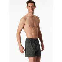 Boxershorts Interlock gemustert dunkelgrün - Fine Interlock 9 von Schiesser