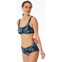 Bustier-Bikini-Top Jersey Palmen multicolor - Aqua 44 von Schiesser