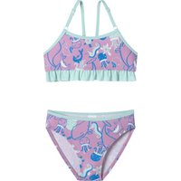 Bustier-Bikini Wirkware recycelt LSF40+ Meerestiere Rüschen beere - Aqua 98 von Schiesser