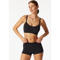 Bustier mit herausnehmbaren Pads schwarz - Unique Cotton 40 von Schiesser