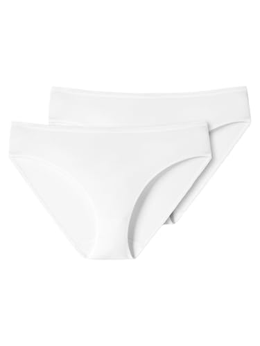 Schiesser Damen 2 Pack Tai Slip Bio Baumwolle - 95/5 Organic Unterwäsche, Weiß_174385, 36 EU von Schiesser