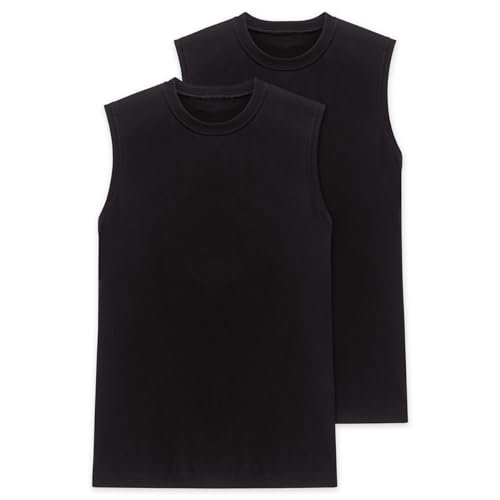 Herren Tanktop 2er-Pack Schwarz L von Schiesser