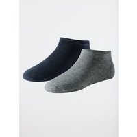 Herrensneaker-Socken 2er-Pack Organic Cotton nachtblau/grau meliert - 95/5 39/42 Herrensneaker-Socken 2er-Pack Organic Cotton nachtblau/grau meliert - 95/5 39/42 von Schiesser