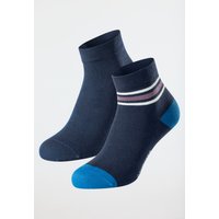 Herrensocken 2er-Pack Organic Cotton dunkelblau - Fashion 43/46 von Schiesser